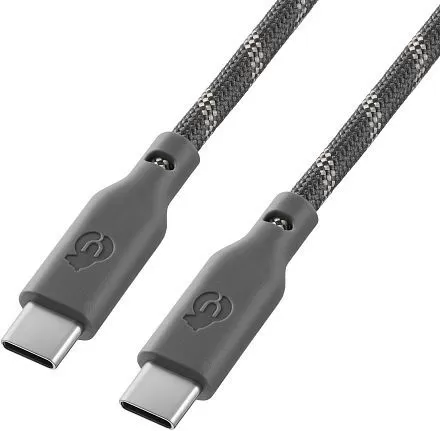Кабель зарядный uBear Trend Cable USB-C/USB-C 1.2м, 60W, серо-бежевый
