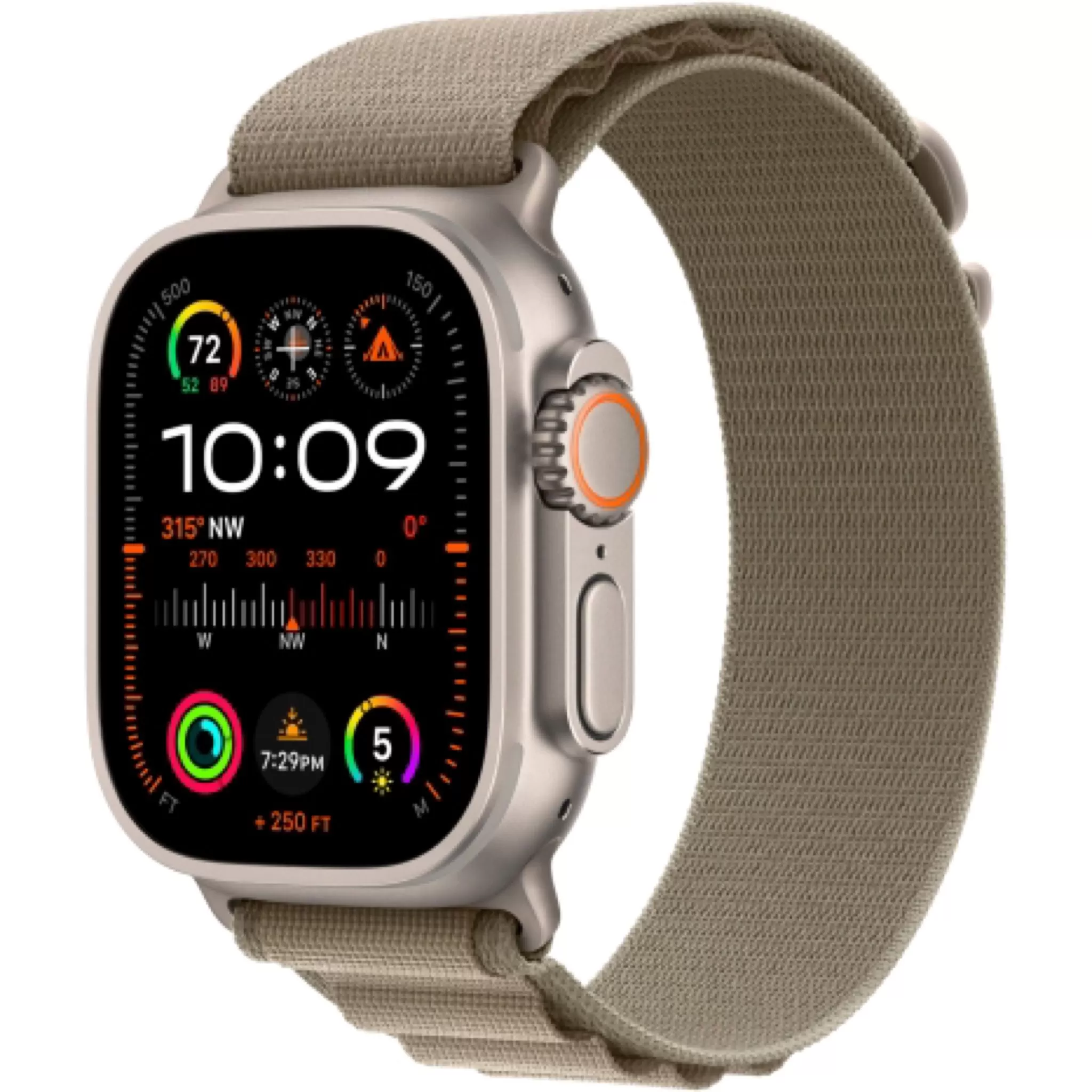Apple Watch Ultra 2 49 мм, ремешок Alpine  оливкового цвета, размер S