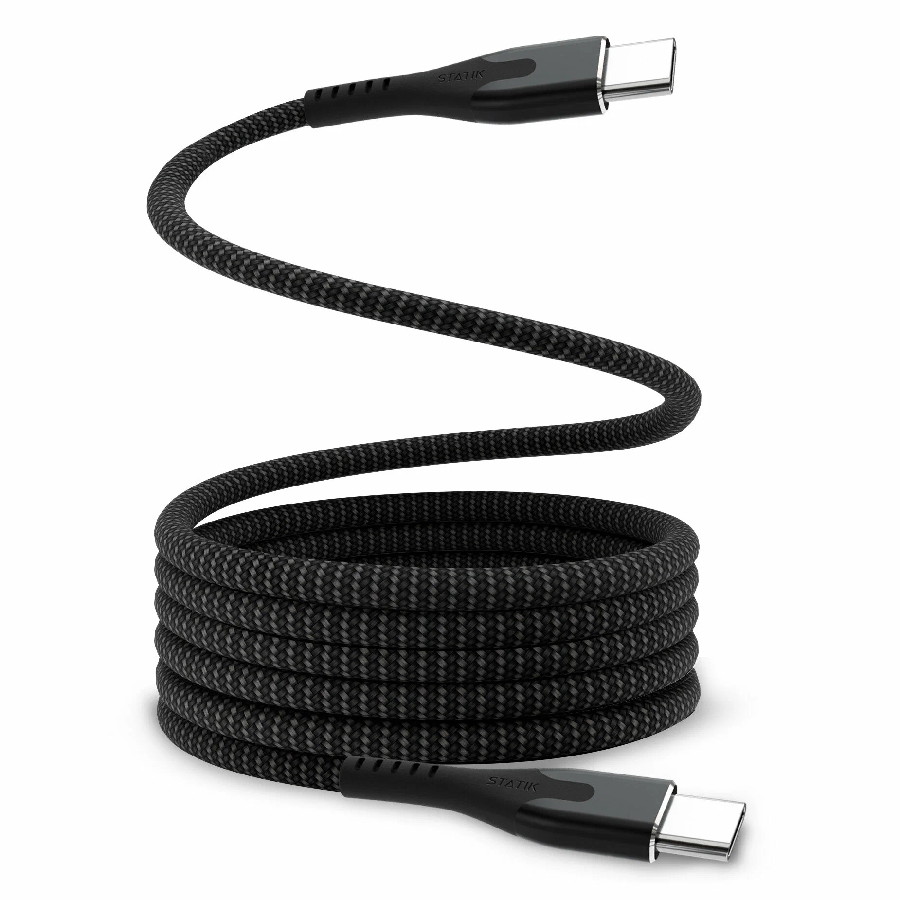 Зарядный кабель STATIK MagStack Pro USB-C\USB-C, 1м, 100Вт, черный