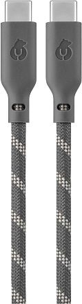 Кабель зарядный uBear Trend Cable USB-C/USB-C 1.2м, 60W, серо-бежевый